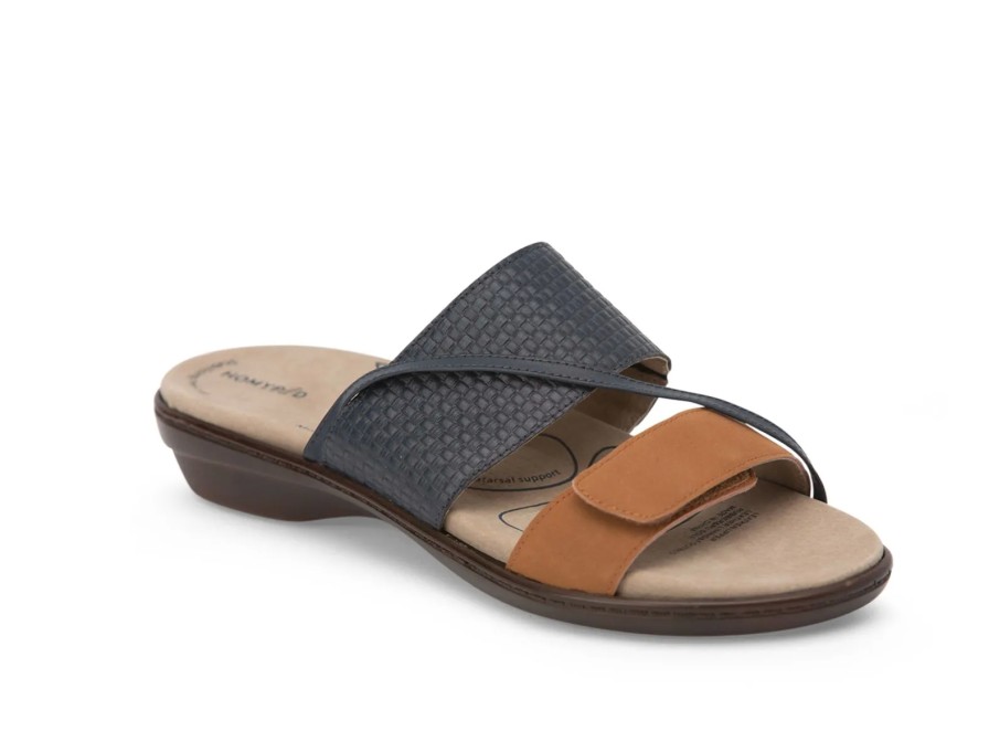 Online ABRIA Navy Tan Abria Navy Tan