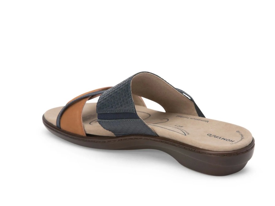 Online ABRIA Navy Tan Abria Navy Tan